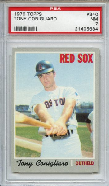 1970 Topps 340 Tony Conigliaro PSA NM 7