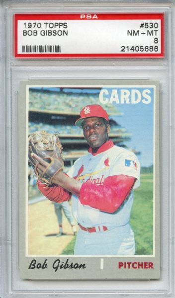 1970 Topps 530 Bob Gibson PSA NM-MT 8