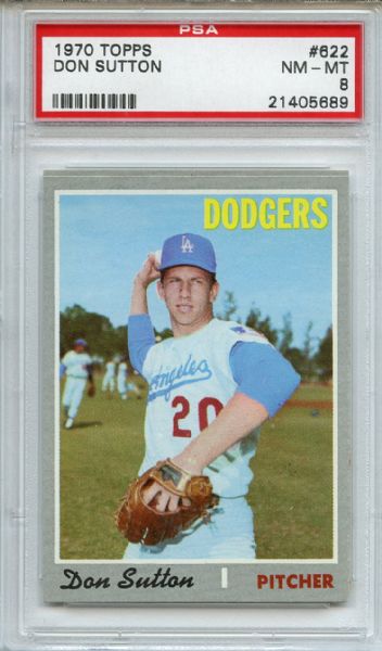 1970 Topps 622 Don Sutton PSA NM-MT 8