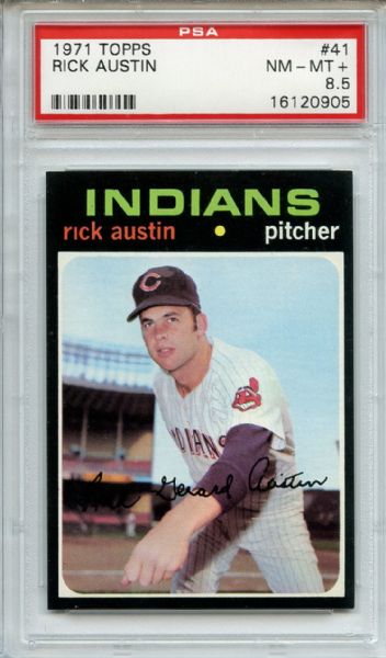 1971 Topps 41 Rick Austin PSA NM-MT+ 8.5