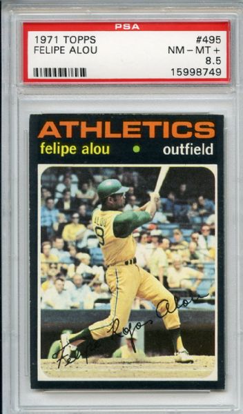 1971 Topps 495 Felipe Alou PSA NM-MT+ 8.5