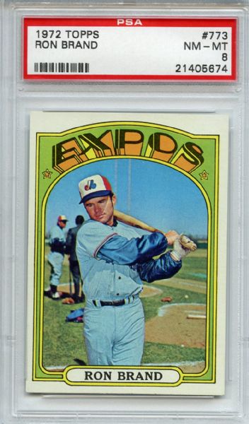 1972 Topps 773 Ron Brand PSA NM-MT 8