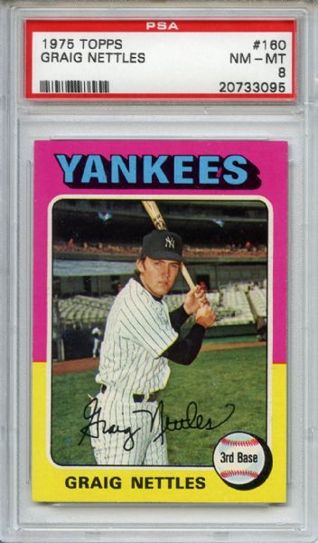 1975 Topps 160 Graig Nettles PSA NM-MT 8