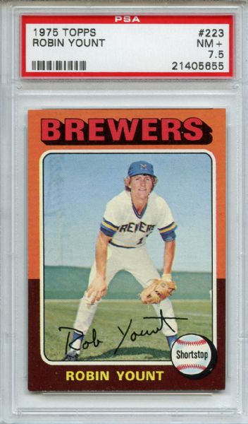 1975 Topps 223 Robin Young RC PSA NM+ 7.5