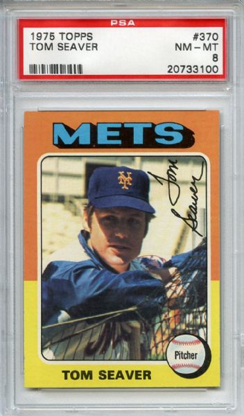 1975 Topps 370 Tom Seaver PSA NM-MT 8