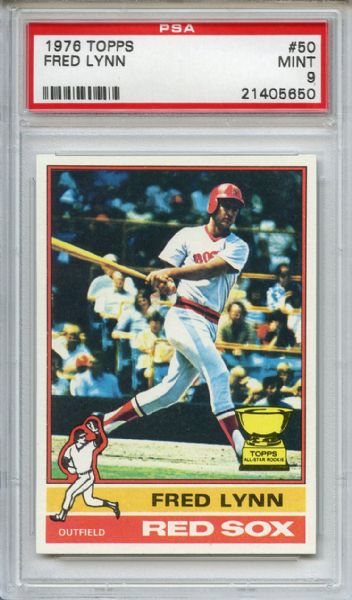 1976 Topps 50 Fred Lynn PSA MINT 9