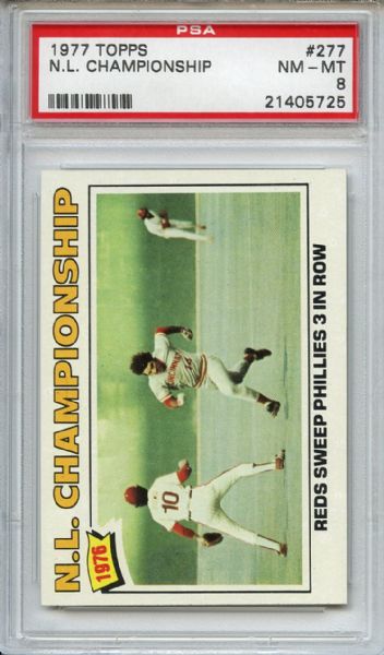 1977 Topps 277 NL Championship PSA NM-MT 8