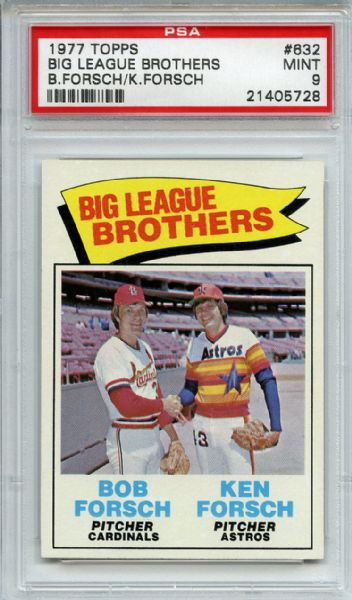 1977 Topps 632 Big League Brothers PSA MINT 9