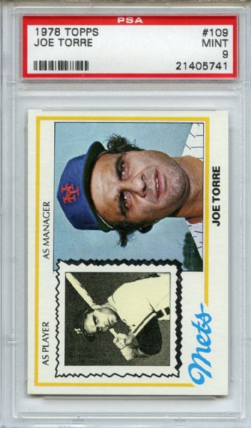 1978 Topps 109 Joe Torre PSA MINT 9