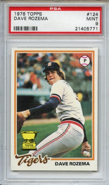 1978 Topps 124 Dave Rozema PSA MINT 9