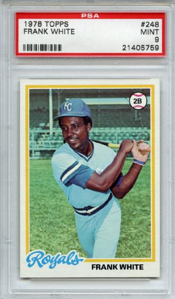 1978 Topps 248 Frank White PSA MINT 9