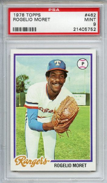 1978 Topps 462 Rogelio Moret PSA MINT 9