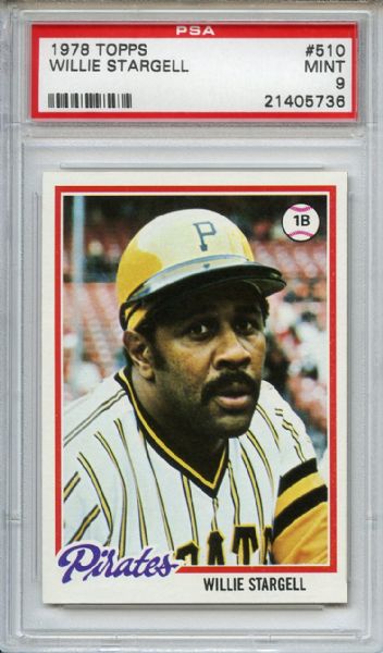 1978 Topps 510 Willie Stargell PSA MINT 9