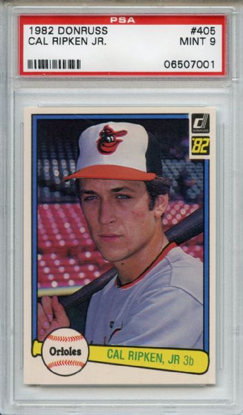 1982 Donruss 405 Cal Ripken RC PSA MINT 9