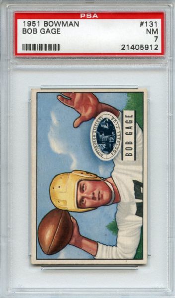 1951 Bowman 131 Bob Gage PSA NM 7