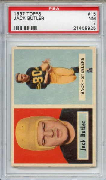 1957 Topps 15 Jack Butler PSA NM 7