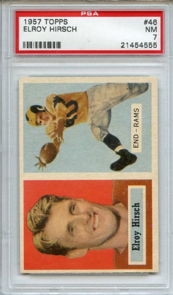 1957 Topps 46 Elroy Hirsch PSA NM 7