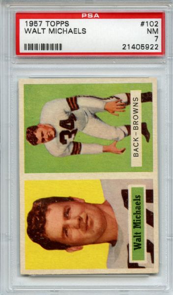 1957 Topps 102 Walt Michaels PSA NM 7