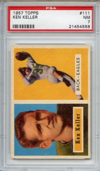 1957 Topps 111 Ken Keller PSA NM 7