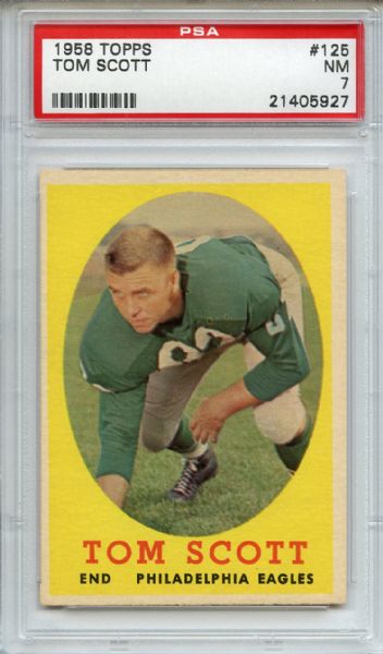 1958 Topps 125 Tom Scott PSA NM 7