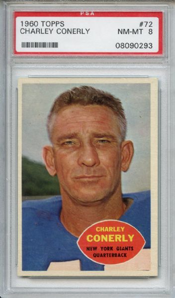 1960 Topps 72 Charley Conerly PSA NM-MT 8