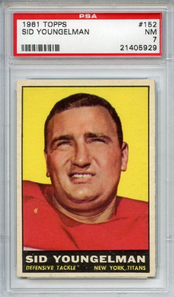 1961 Topps 152 Sid Youngleman PSA NM 7