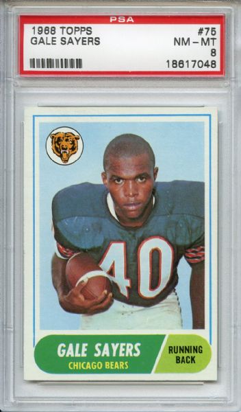 1968 Topps 75 Gale Sayers PSA NM-MT 8