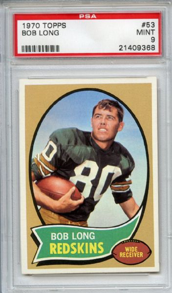 1970 Topps 53 Bob Long PSA MINT 9