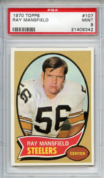 1970 Topps 107 Ray Mansfield PSA MINT 9