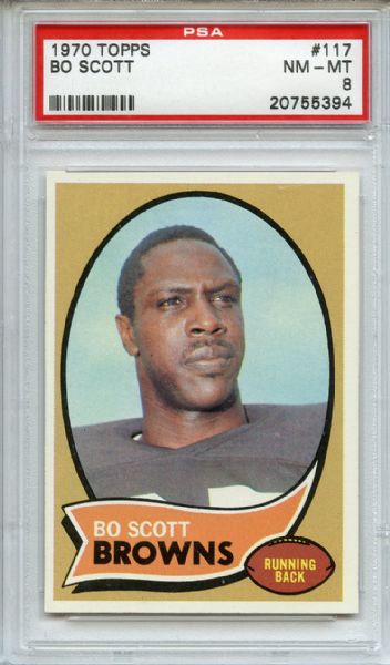 1970 Topps 117 Bo Scott PSA NM-MT 8