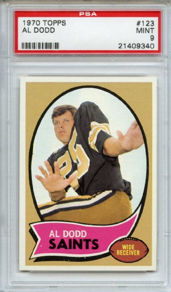 1970 Topps 123 Al Dodd PSA MINT 9