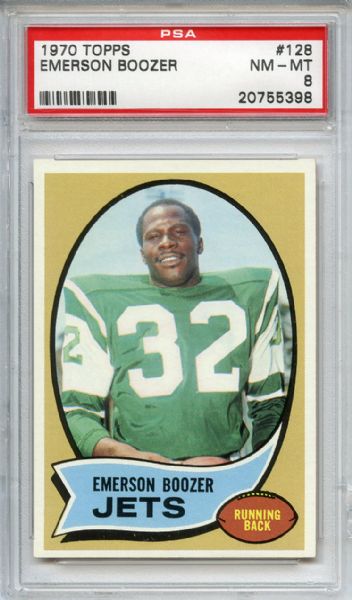 1970 Topps 128 Emerson Boozer PSA NM-MT 8