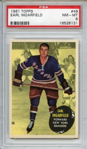 1961 Topps 49 Earl Ingarfield PSA NM-MT 8