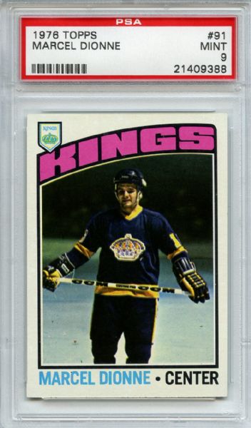 1976 Topps 91 Marcel Dionne PSA MINT 9