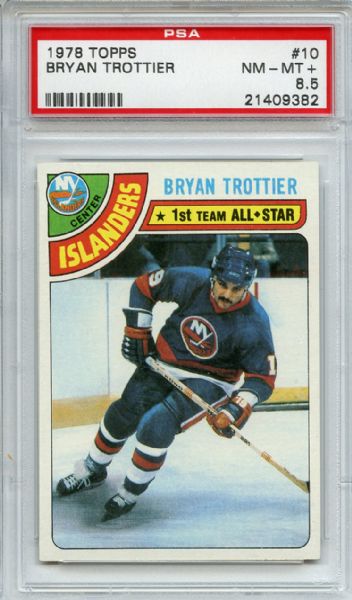 1978 Topps 10 Bryan Trottier PSA NM-MT+ 8.5