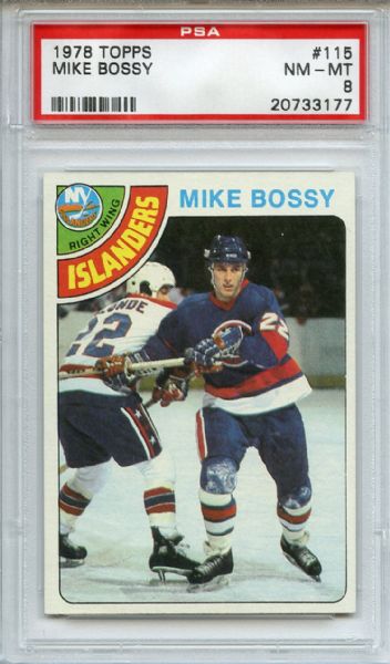 1978 Topps 115 Mike Bossy RC PSA NM-MT 8