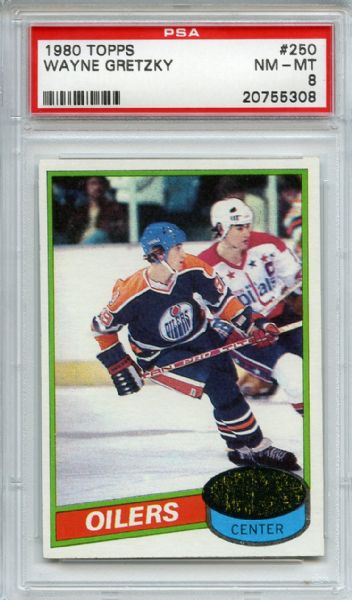 1980 Topps 250 Wayne Gretzky PSA NM-MT 8