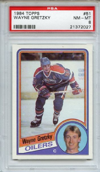 1984 Topps 51 Wayne Gretzky PSA NM-MT 8