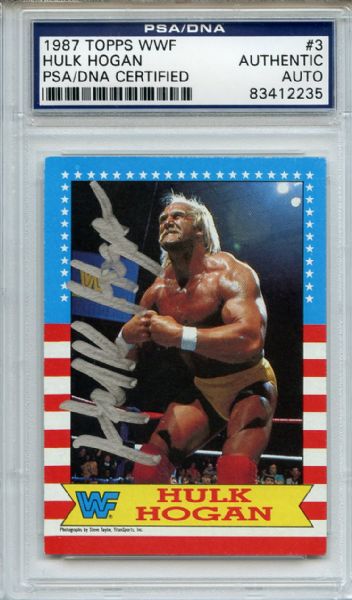 Hulk Hogan Signed 1987 Topps WWF PSA/DNA