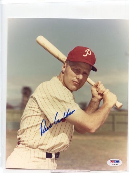 Richie Ashburn Signed 8 x 10 Photograph PSA/DNA