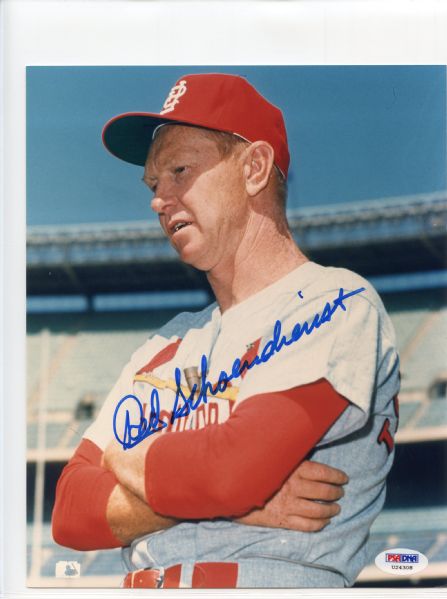 Red Schoendienst Signed 8 x 10 Photograph PSA/DNA