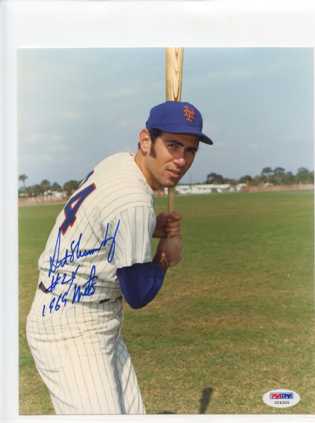 Art Shamsky #24 1969 Mets Signed 8 x 10 Photograph PSA/DNA