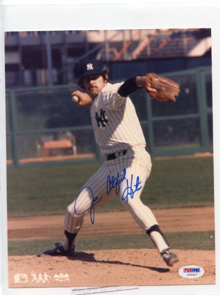 Jim Catfish Hunter Signed 8 x 10 Photograph PSA/DNA