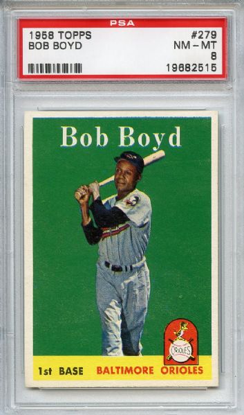 1958 Topps 279 Bob Boyd PSA NM-MT 8