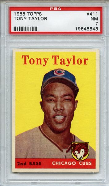 1958 Topps 411 Tony Taylor PSA NM 7