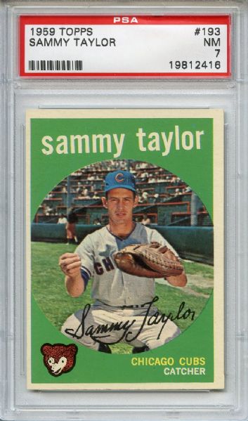 1959 Topps 193 Sammy Taylor PSA NM 7