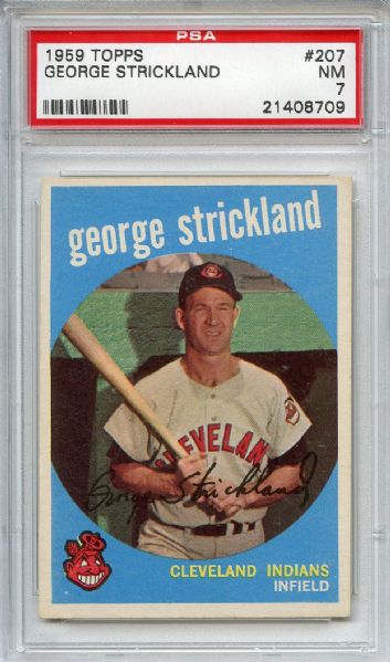 1959 Topps 207 George Strickland PSA NM 7