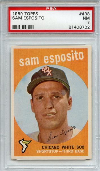 1959 Topps 438 Sam Esposito PSA NM 7