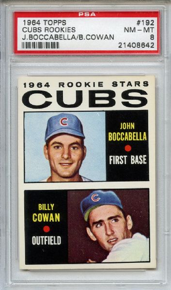 1964 Topps 192 Chicago Cubs Rookies PSA NM-MT 8