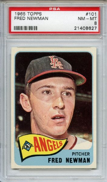 1965 Topps 101 Fred Newman PSA NM-MT 8